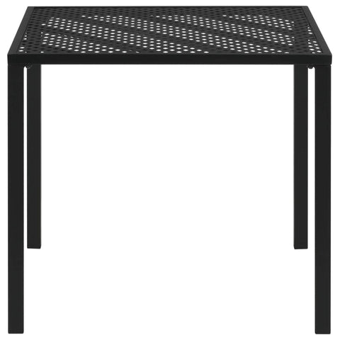 Garden Table Black  Steel