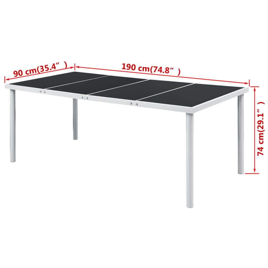 Garden Table, Black Steel - Simple deals