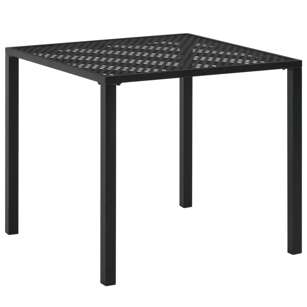 Garden Table Black Steel - Simple deals