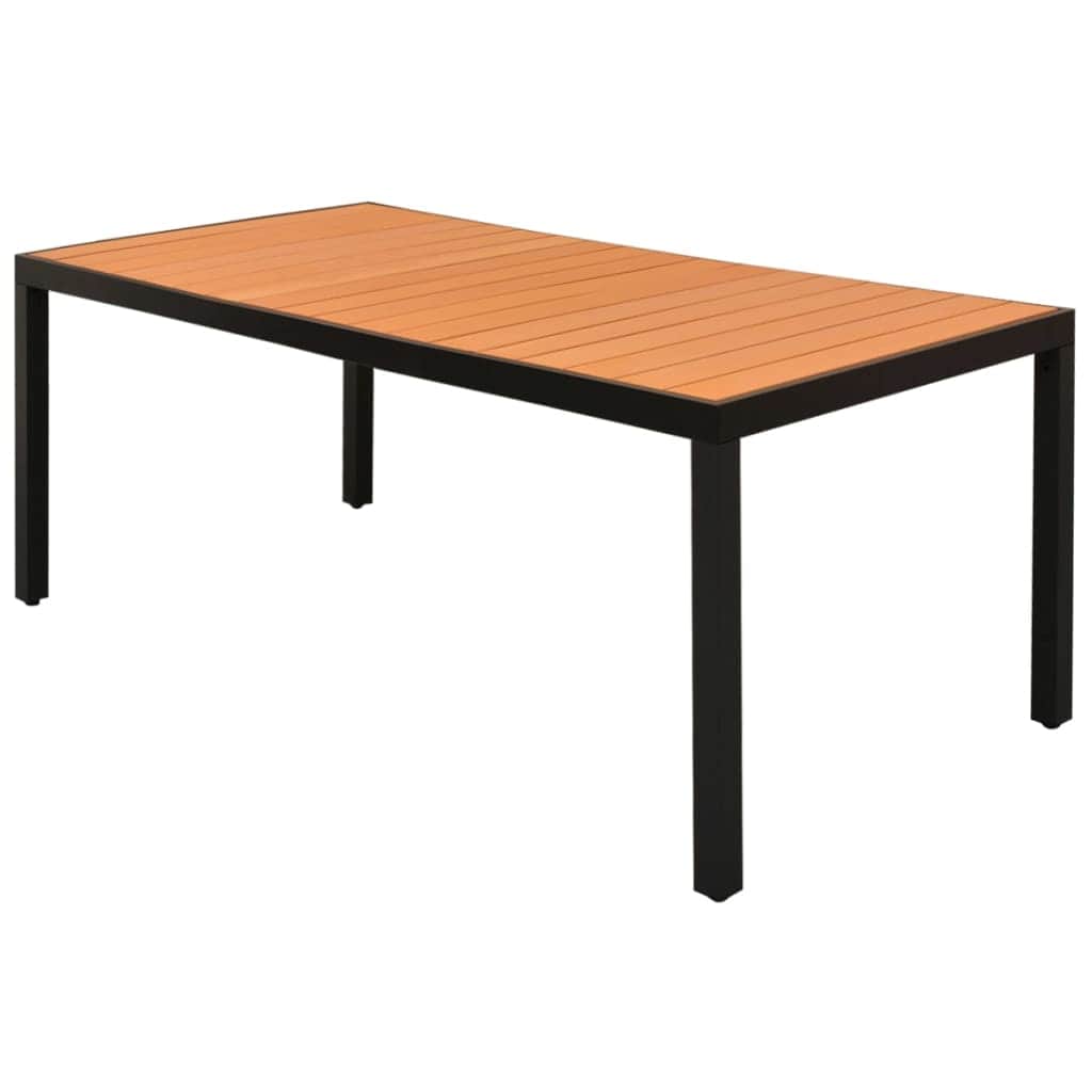 Garden Table Brown/ Aluminium and WPC - Simple deals