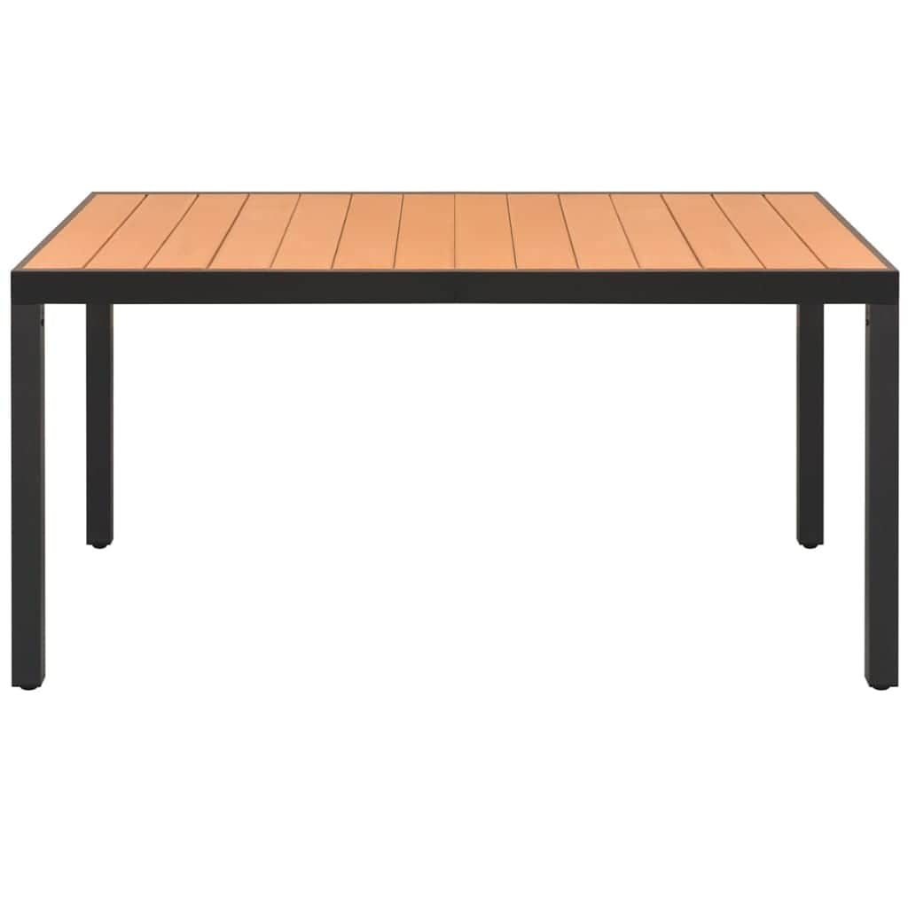 Garden Table Brown - Aluminium and WPC