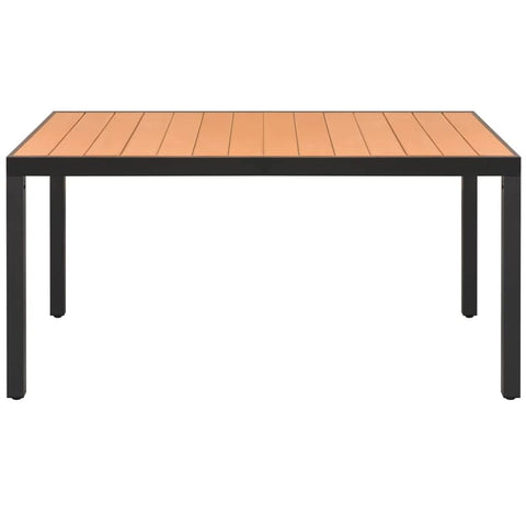 Garden Table Brown - Aluminium and WPC