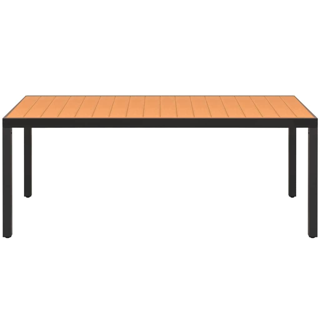 Garden Table Brown/  Aluminium and WPC