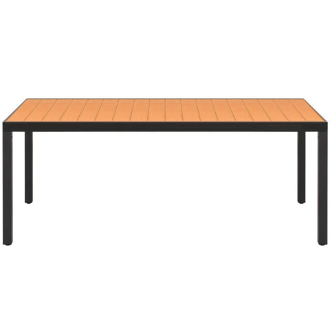 Garden Table Brown/  Aluminium and WPC