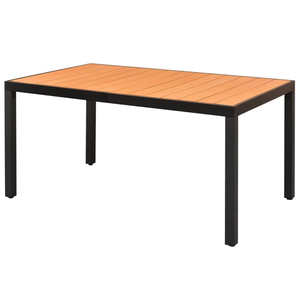 Garden Table Brown - Aluminium and WPC - Simple deals