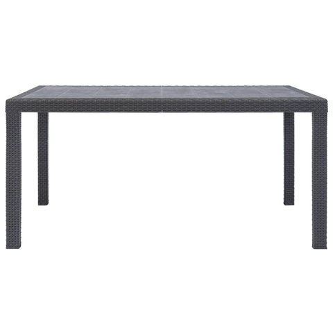 Garden Table Brown  Plastic Rattan Look