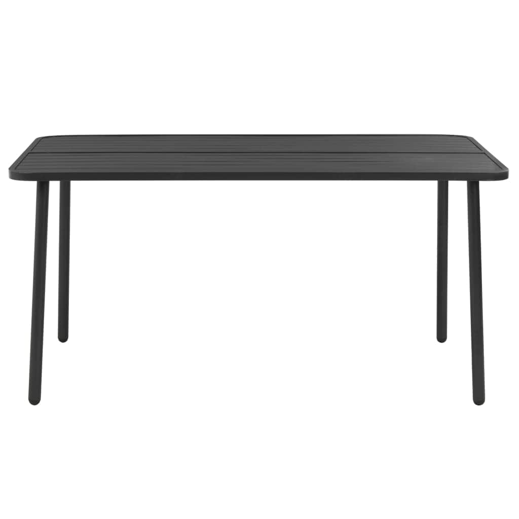 Garden Table Dark Grey Steel - Simple deals