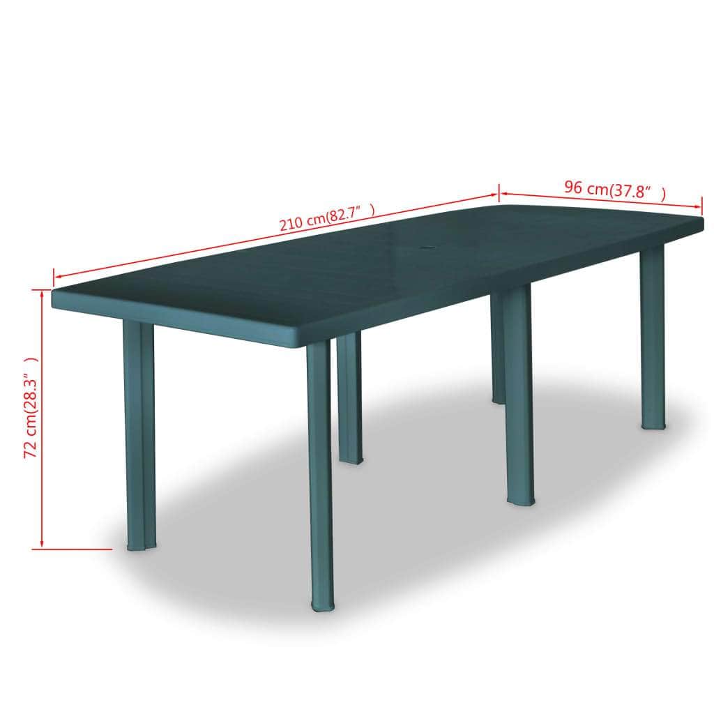 Garden Table Green, Plastic