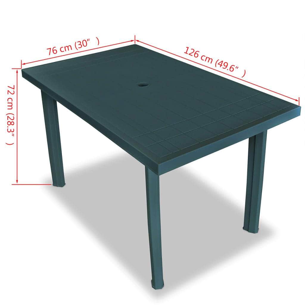 Garden Table Green Plastic - Simple deals