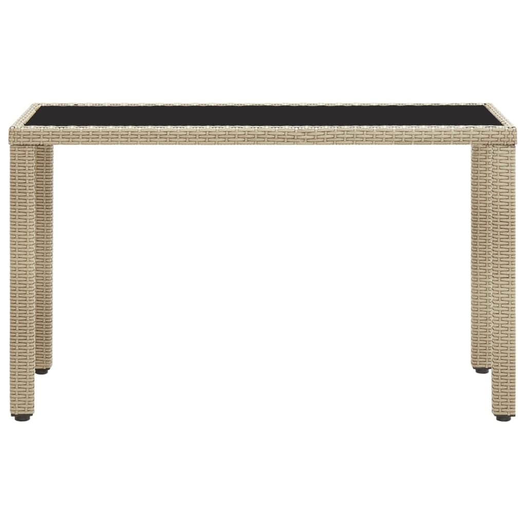 Garden Table Grey Poly Rattan