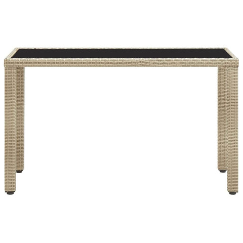 Garden Table Grey Poly Rattan