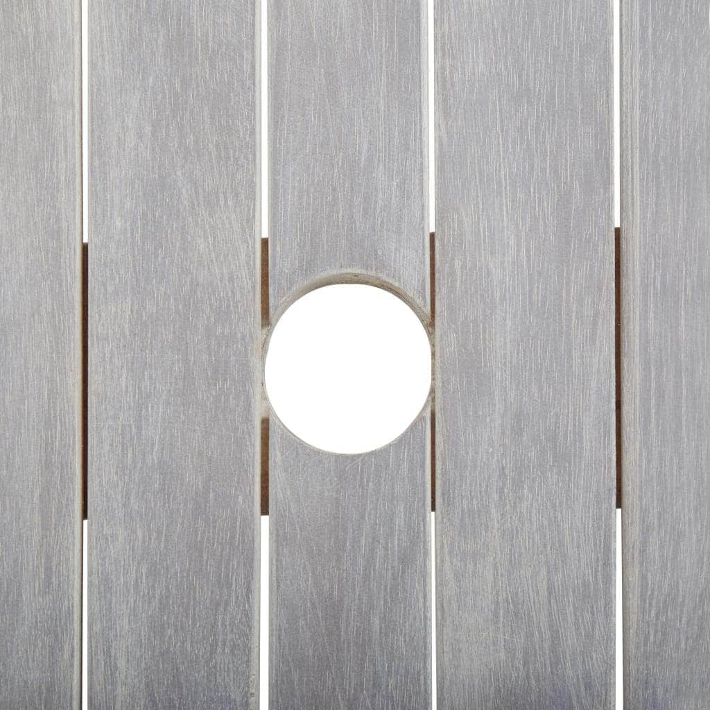 Acacia finish - Garden Table Grey Wash Solid Acacia Wood