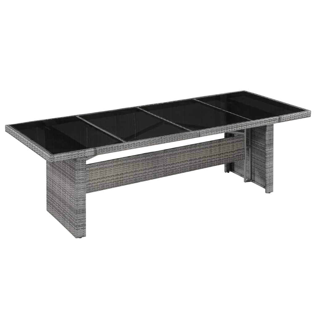 Garden Table Poly Rattan and Glass - Simple deals
