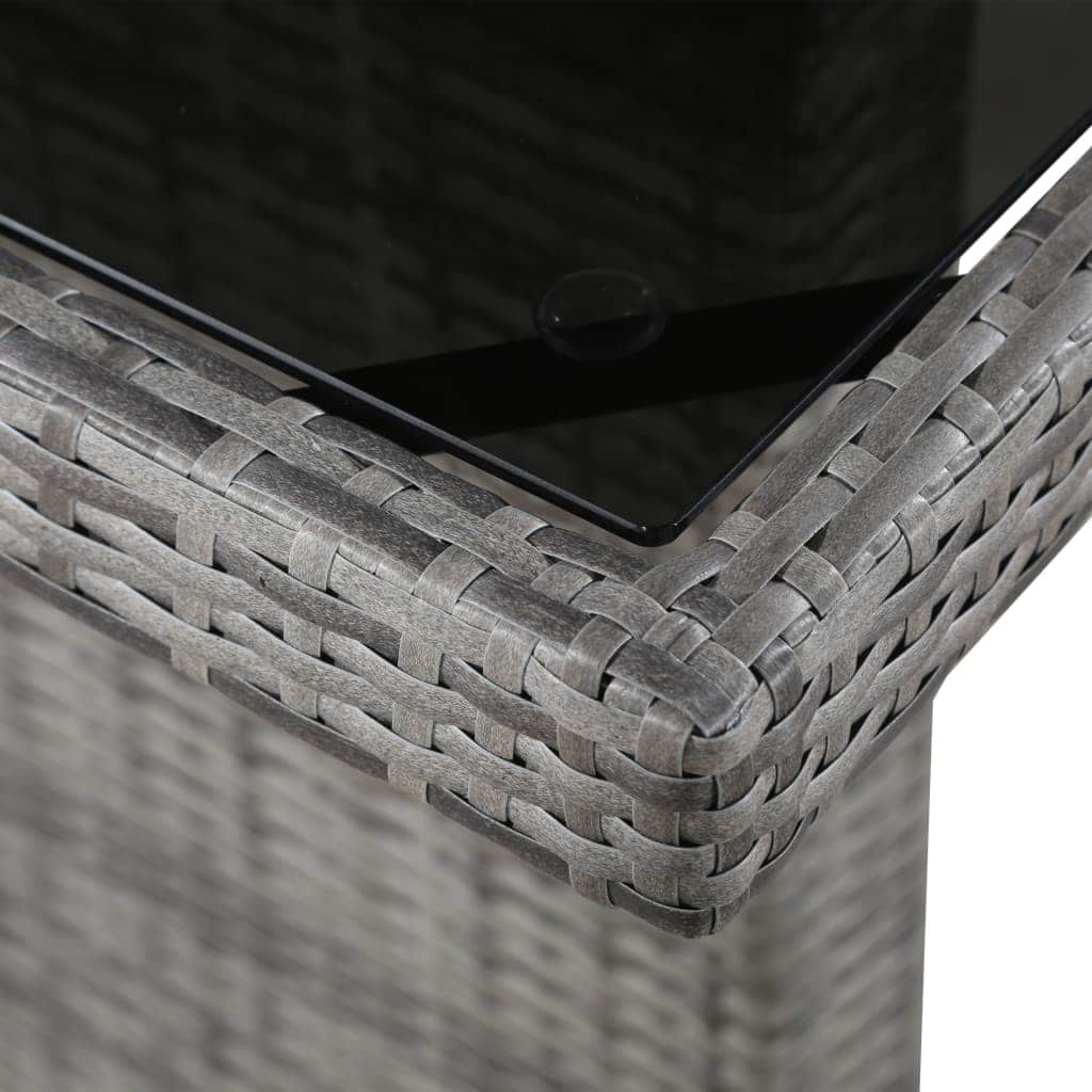 Garden Table Poly Rattan and Glass - Simple deals