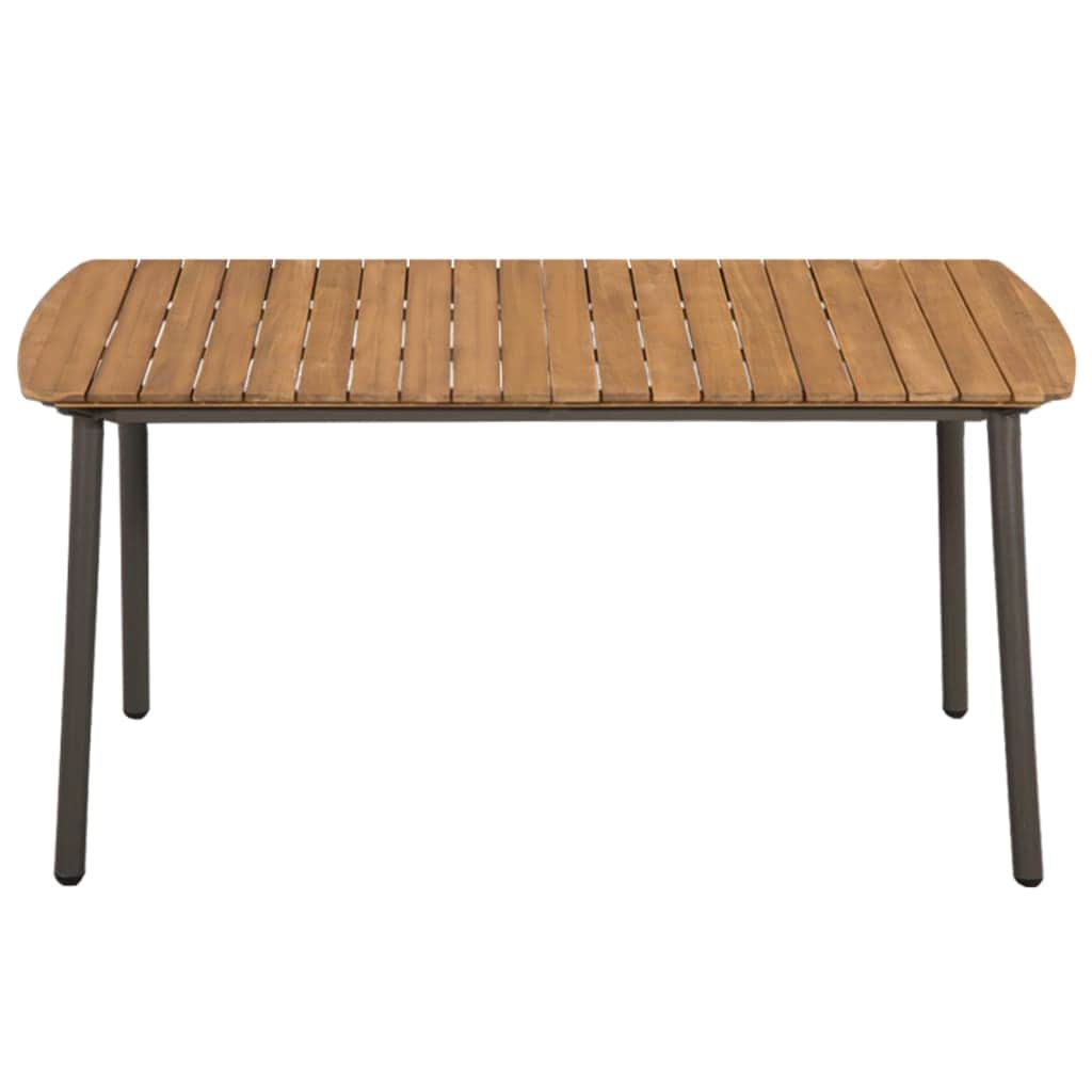 Garden Table - Solid Acacia Wood and Steel - Simple deals