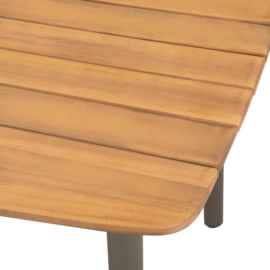 Garden Table - Solid Acacia Wood and Steel - Simple deals