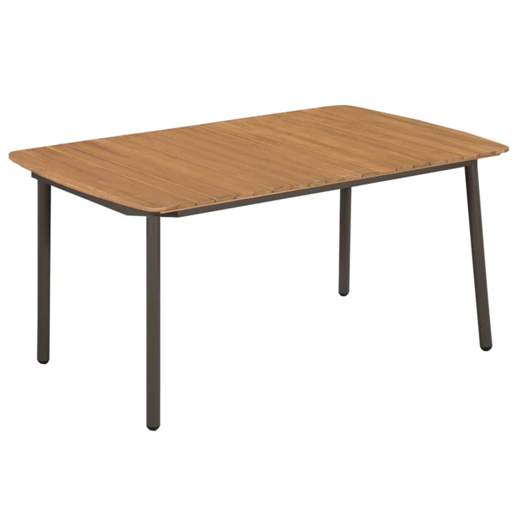 Garden Table - Solid Acacia Wood and Steel - Simple deals