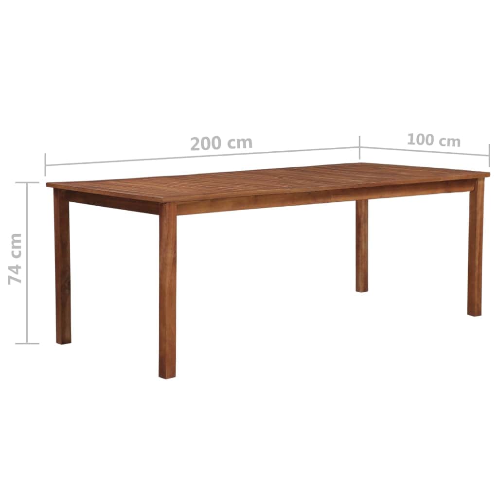 Garden Table Solid Acacia Wood, Brown