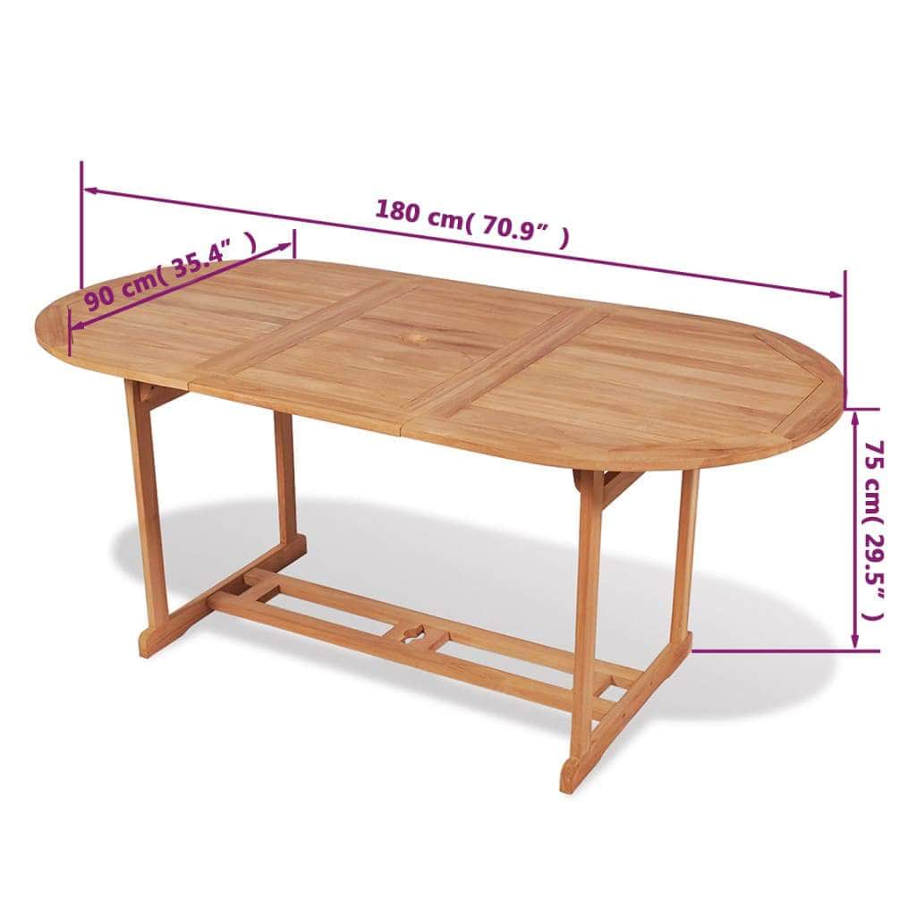 Garden Table, Solid Teak Wood - Simple deals