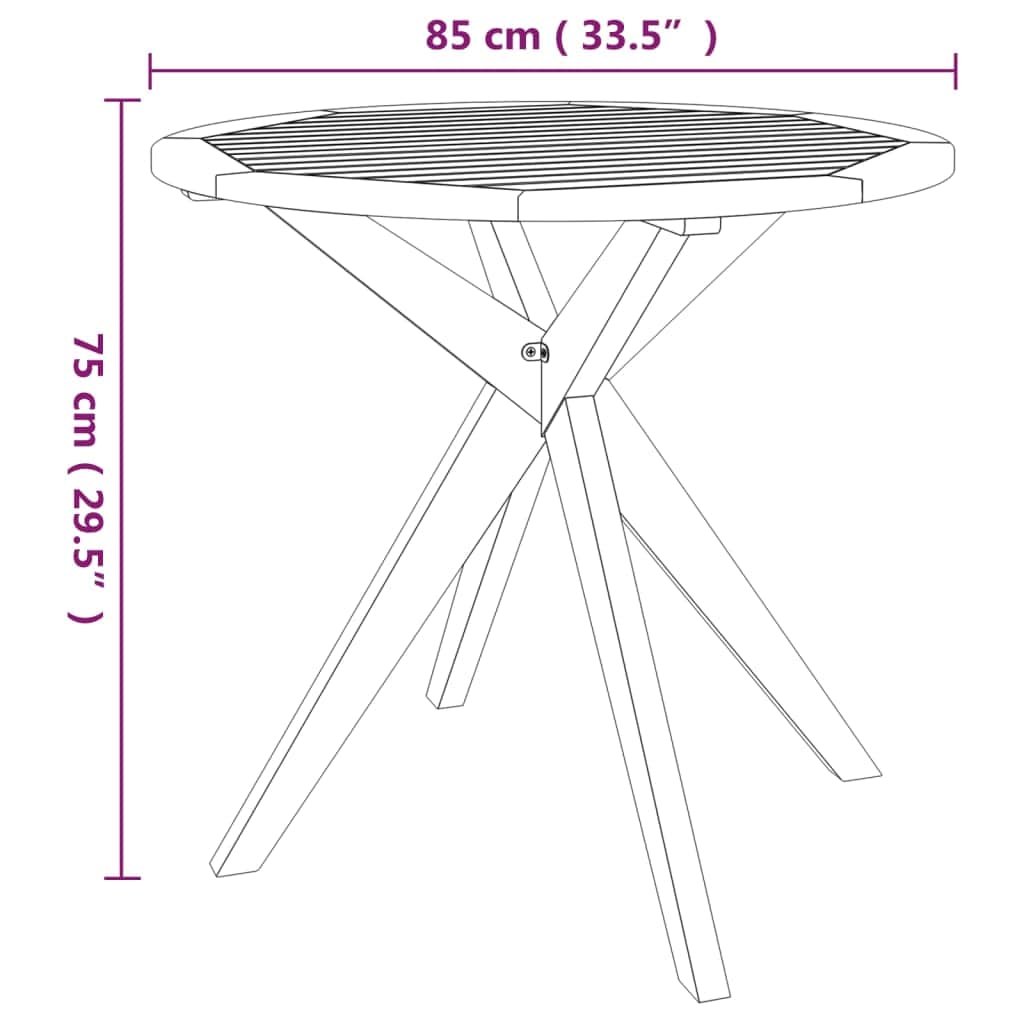 Garden Table Solid Wood Acacia