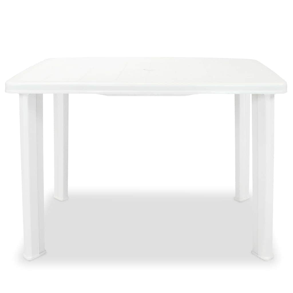 Garden Table White Plastic