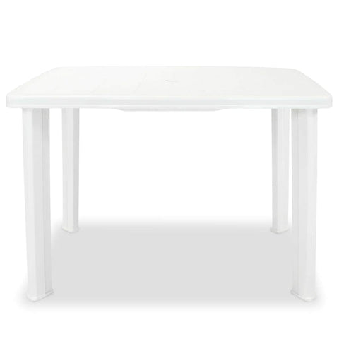 Garden Table White Plastic