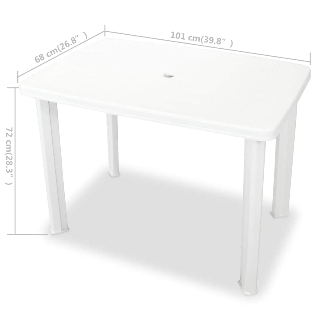 Garden Table White Plastic - Simple deals