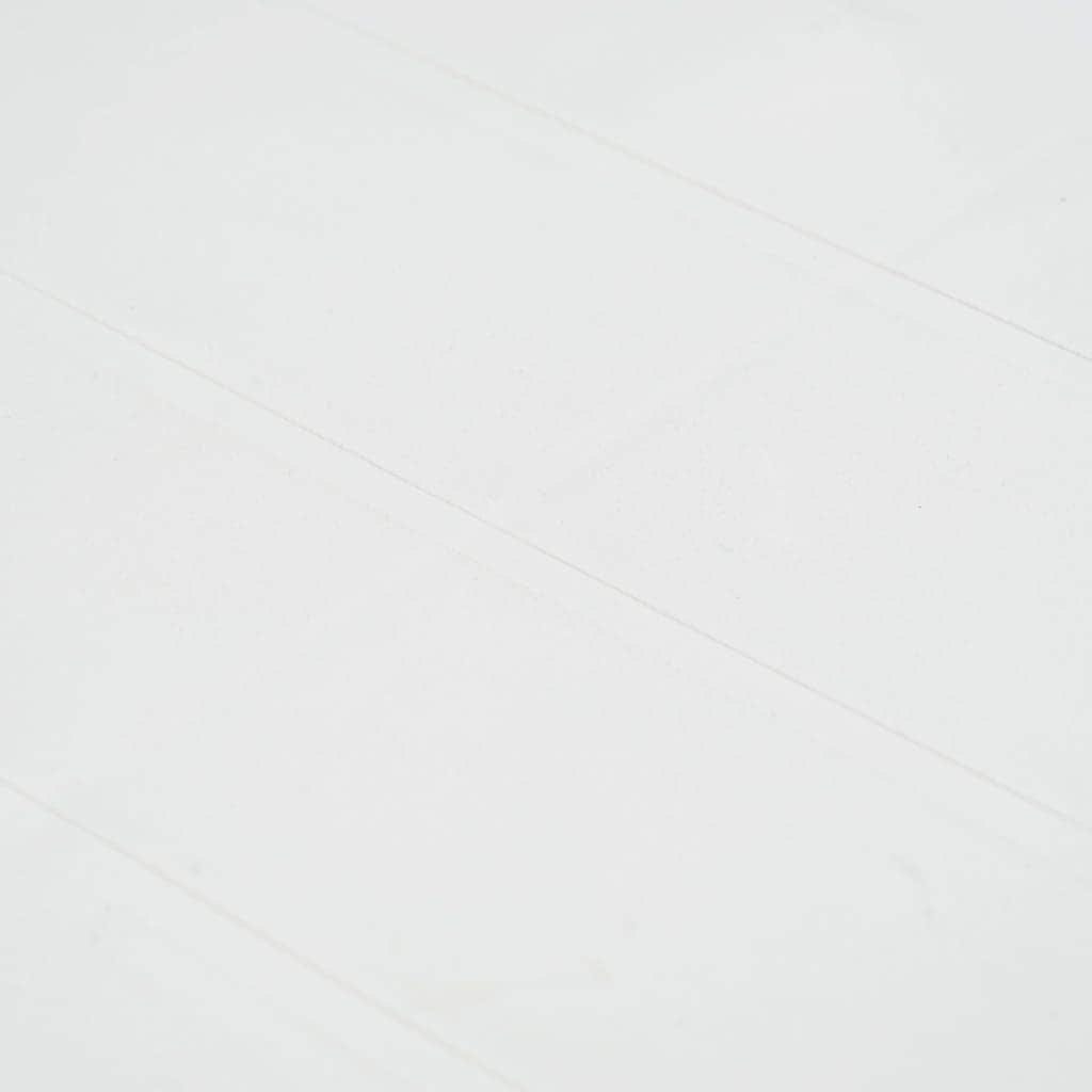 Garden Table White Plastic Rattan Look