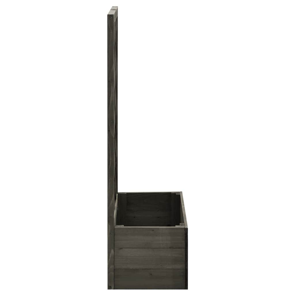 Garden Trellis Planter Grey Solid Firwood