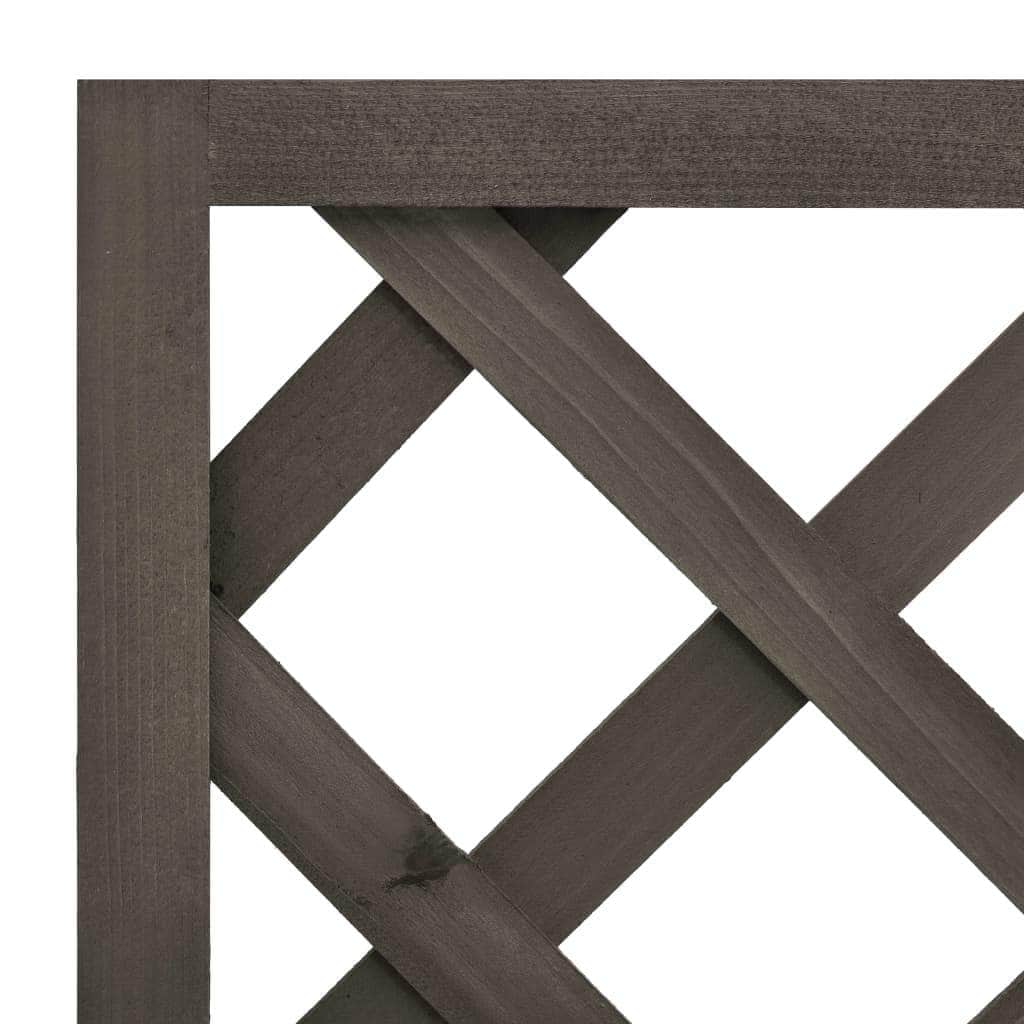 Garden Trellis Planter Grey Solid Firwood