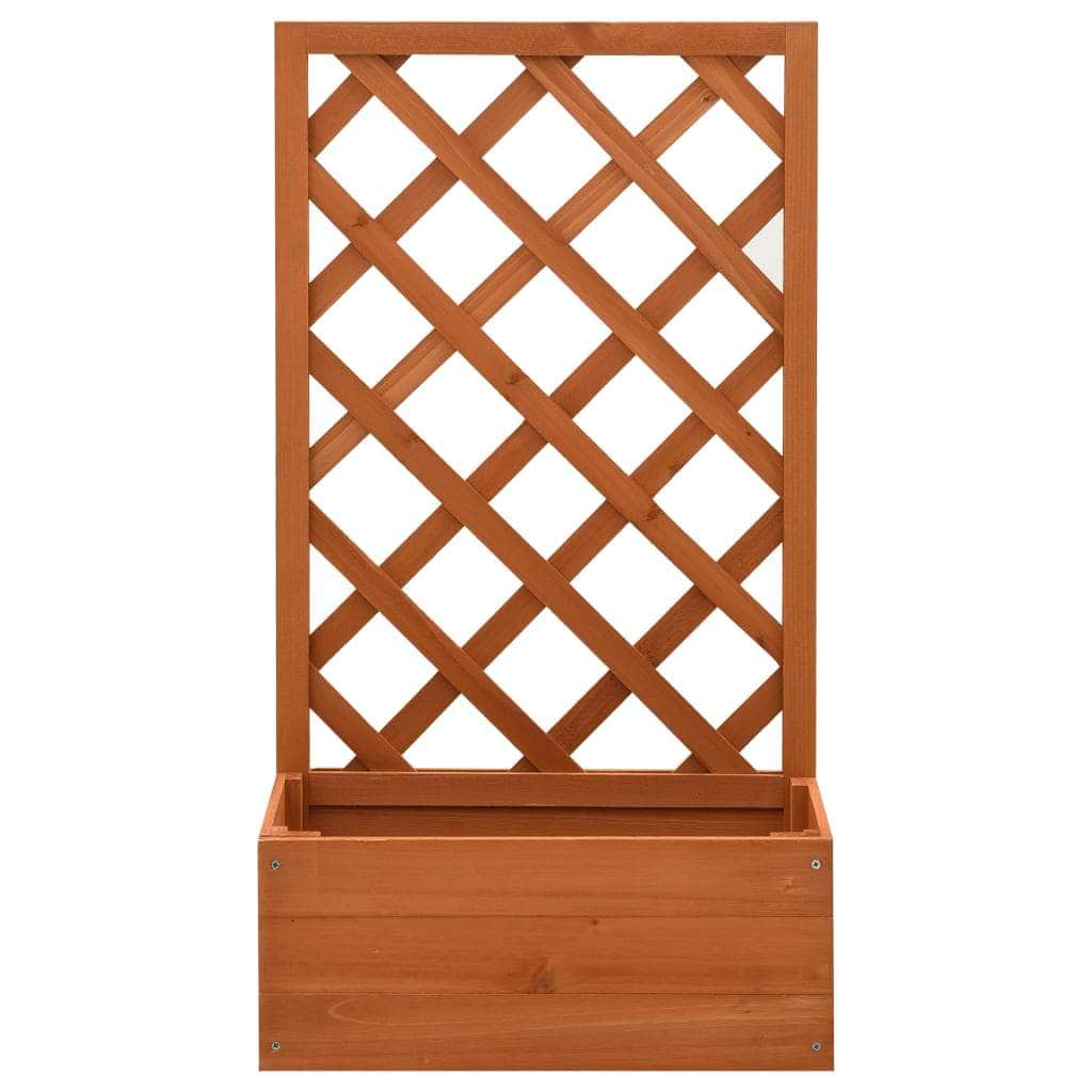 Garden Trellis Planter Orange Solid Firwood