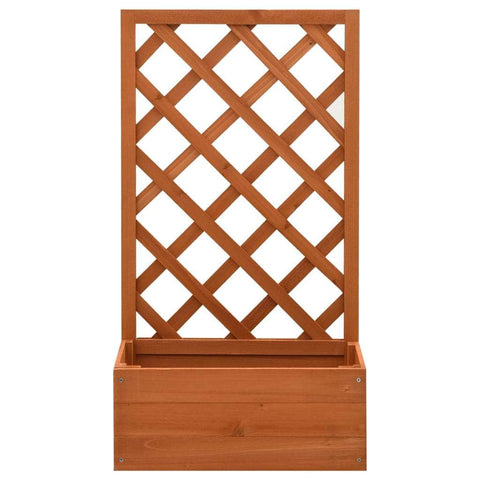 Garden Trellis Planter Orange Solid Firwood