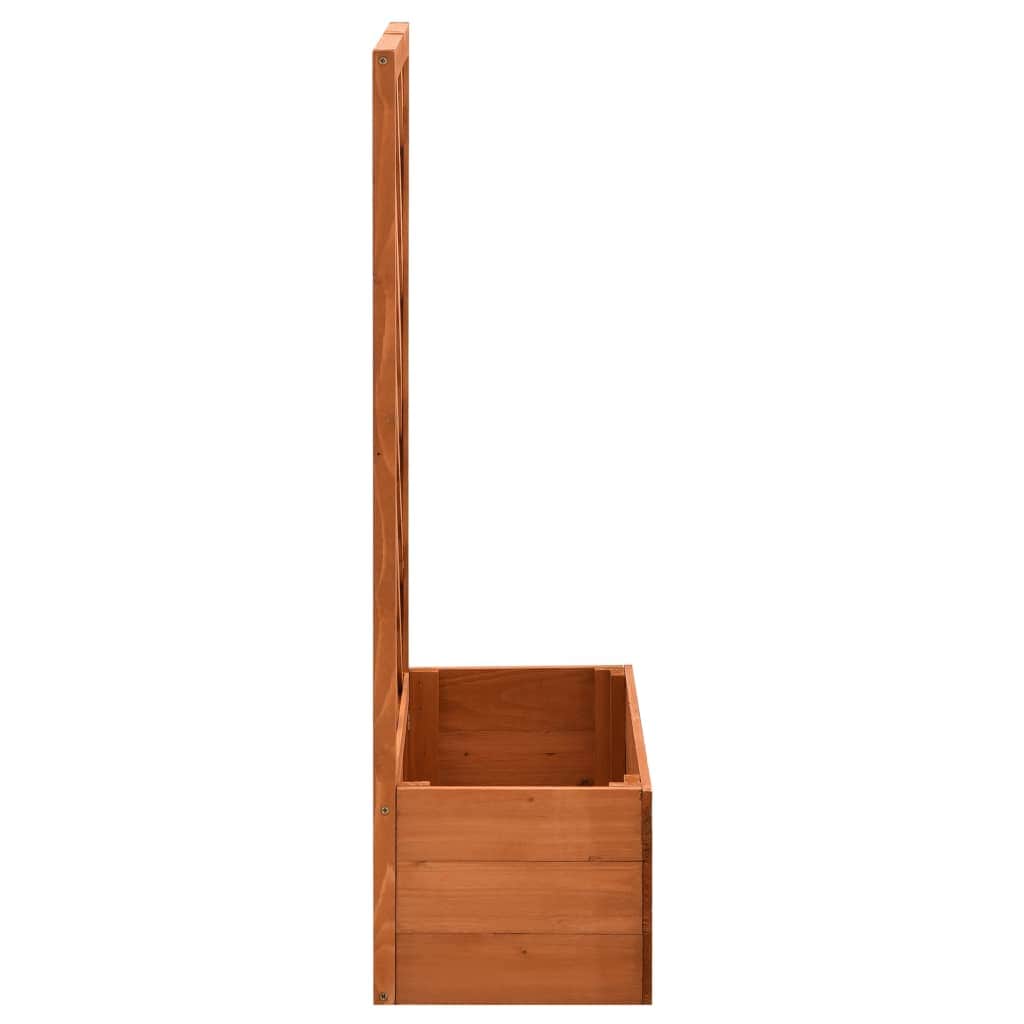 Garden Trellis Planter Orange Solid Firwood