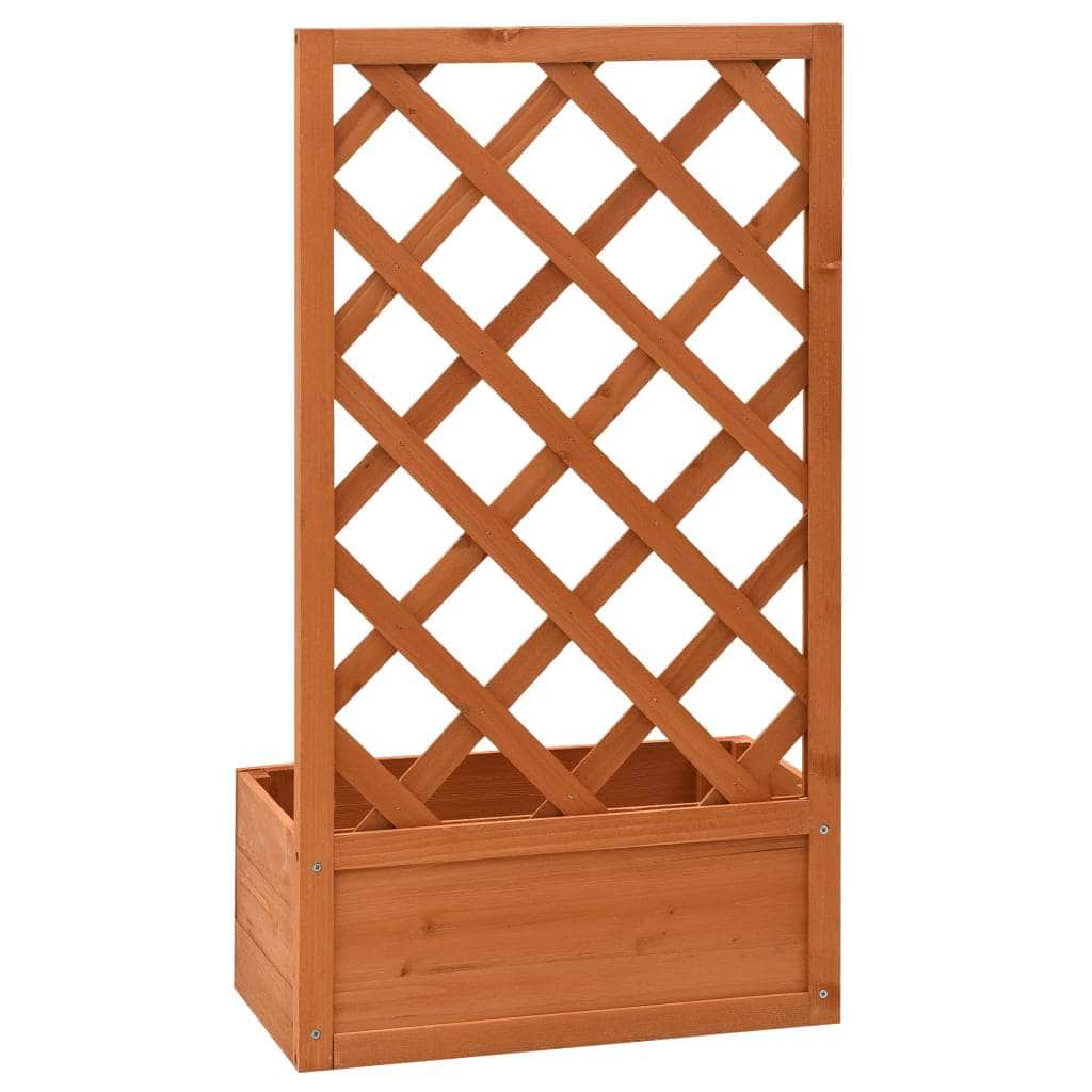 Garden Trellis Planter Orange Solid Firwood