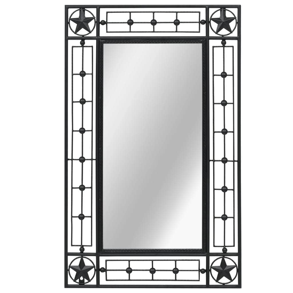 Garden Wall Mirror Rectangular, Black