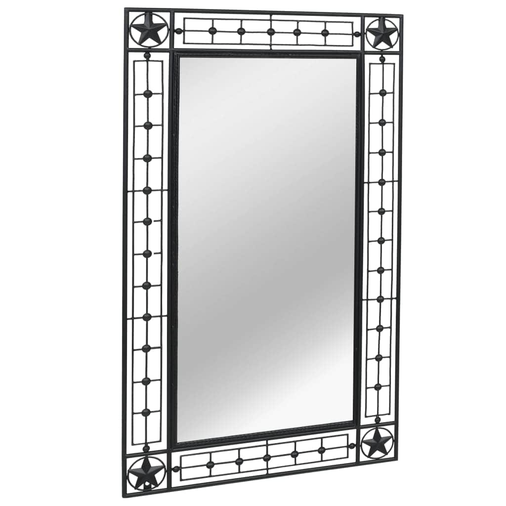 Garden Wall Mirror Rectangular Black