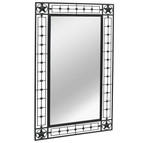 Garden Wall Mirror Rectangular Black