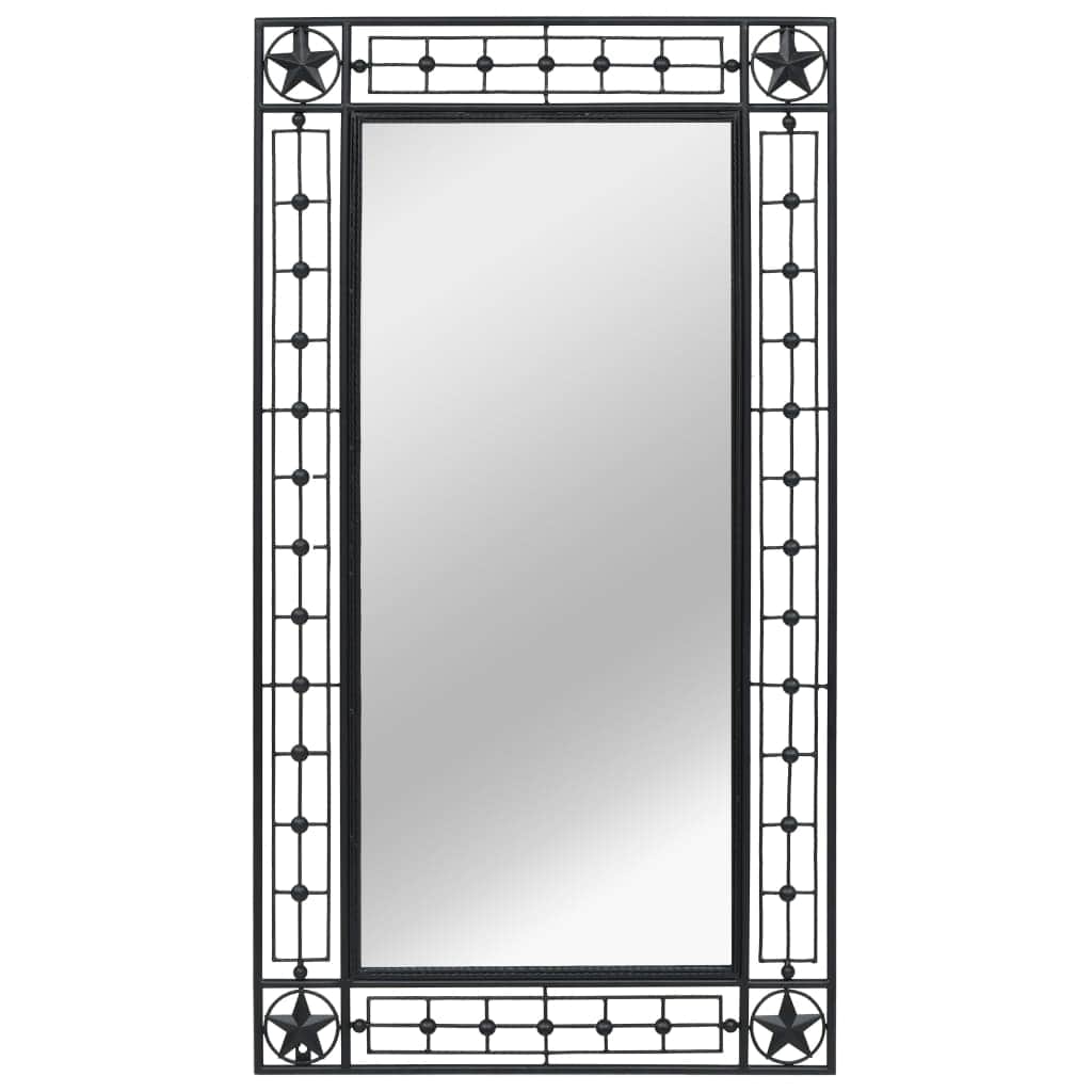 Garden Wall Mirror Rectangular Black