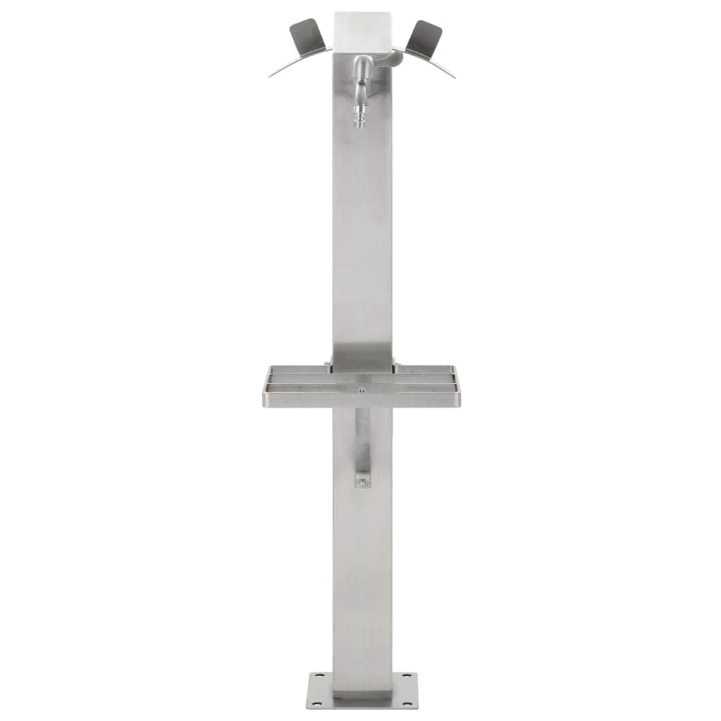 Garden Water Column Stainless Steel Square 95 cm