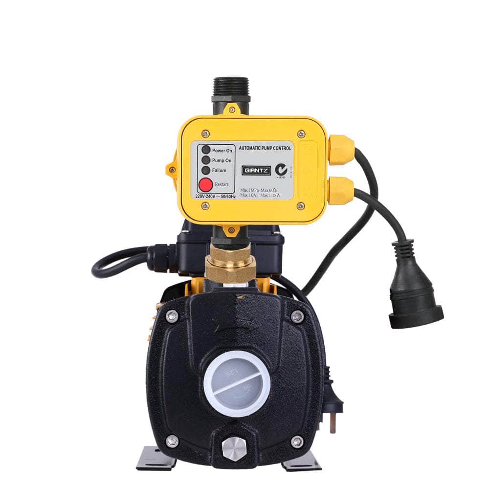 Garden Water Pump High Pressure 2500W Multi Stage Tank Rain Irrigation Yellow