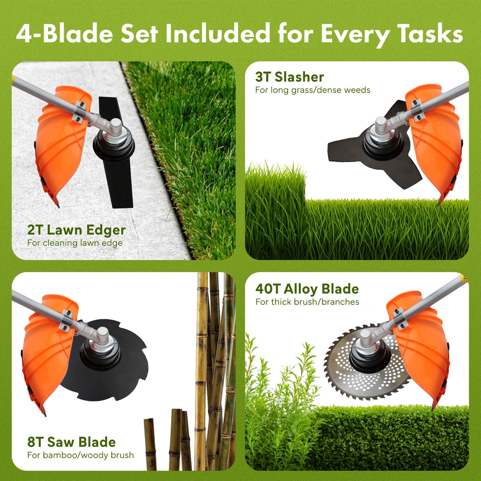 Gardening Tools - Garden Whipper Snipper Brush Cutter 26cc + 4 Blades - photo 15