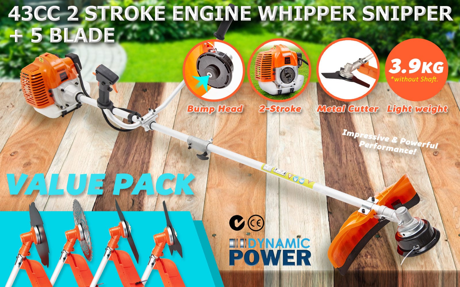 Garden Whipper Snipper Brush Cutter 43cc + 4 Blade - Gardening Tools - photo 19