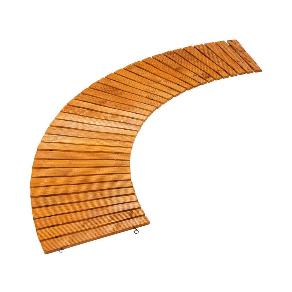 Garden Wooden Pathway 8ft Roll-Out Curved
