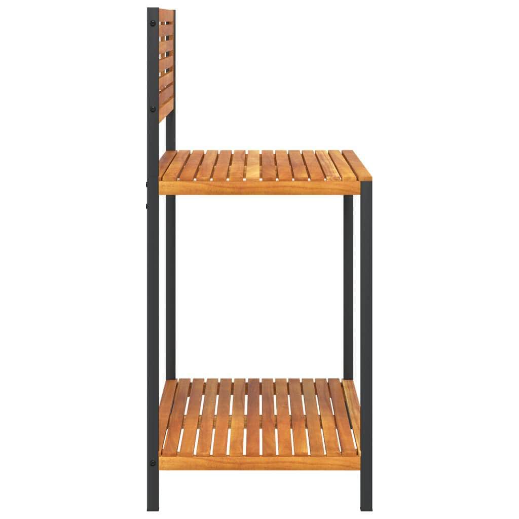 Garden Work Table Solid Wood Acacia and Steel
