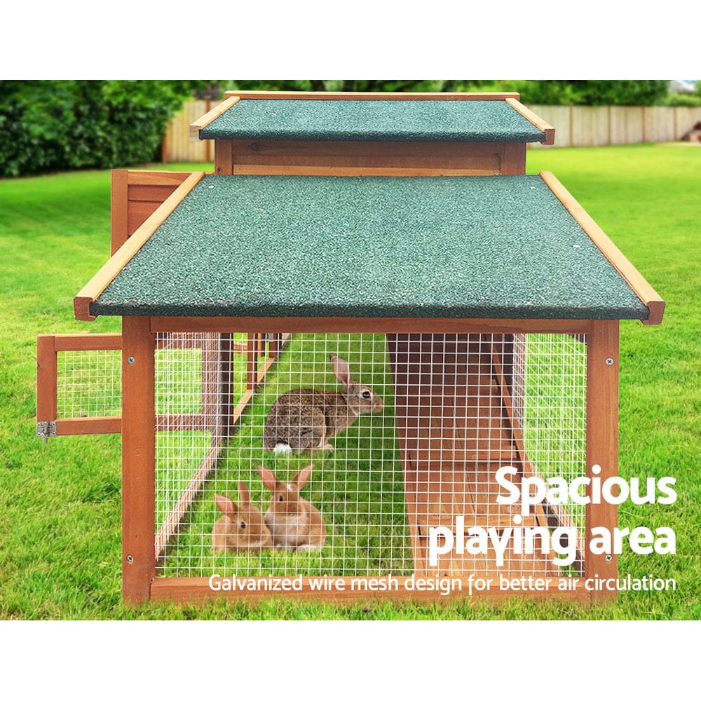 169Cm - Chicken Coop Rabbit Hutch 169cm x 52cm x 72cm Large Chicken Coop Wooden House Run Cage