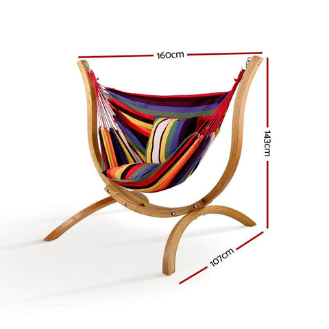Hammock Chair Timber Outdoor Furniture Camping With Wooden Stand