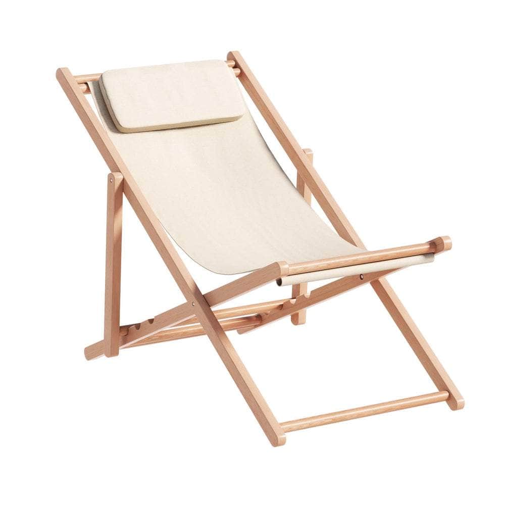 Gardeon Outdoor Furniture Sun Lounge Chairs Deck Chair Folding Wooden Patio Beach