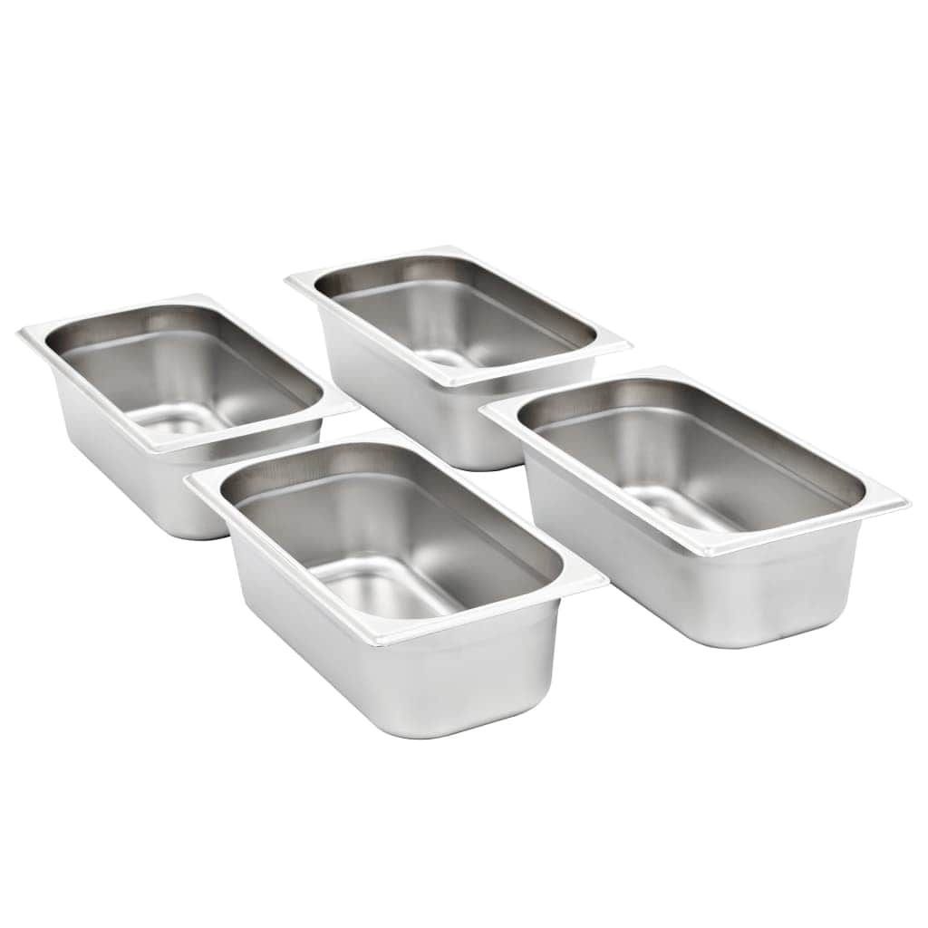 Gastronorm Containers 8 pcs GN 1/3 100 mm Stainless Steel