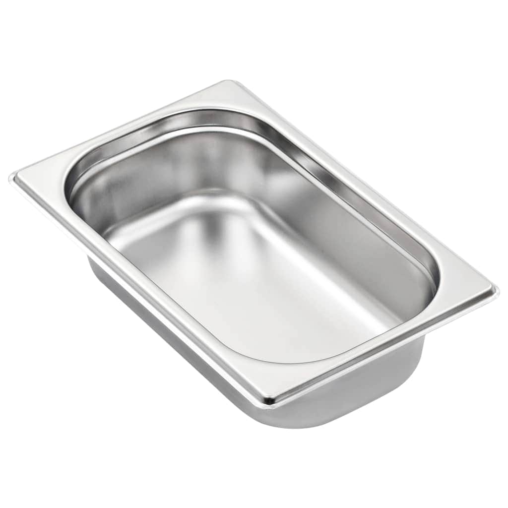 Gastronorm Containers 8 pcs GN 1/4 65 mm Stainless Steel