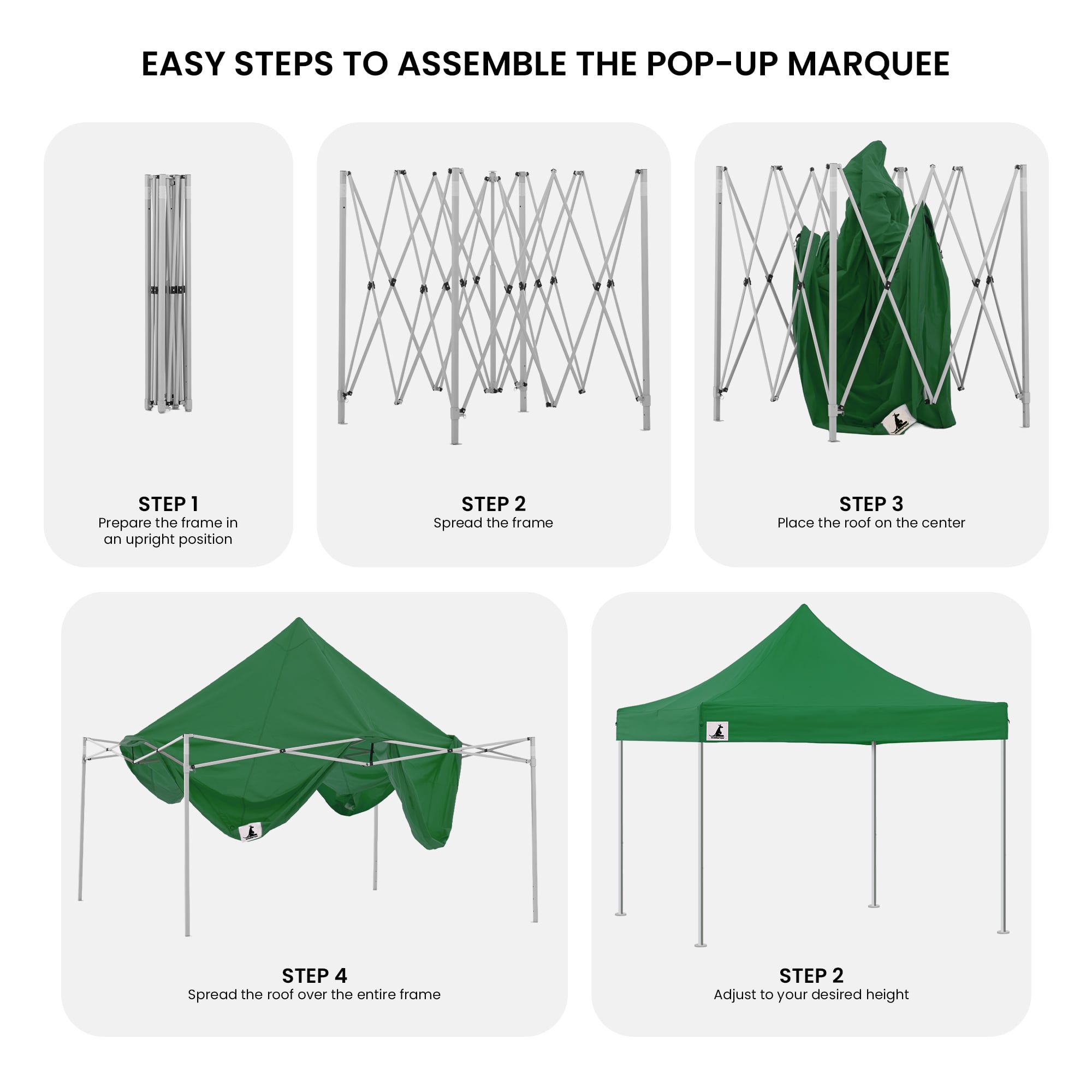 PopUp Gazebo Green 3x3m 3x3cm